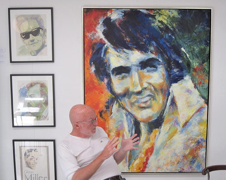 Elvis portrait painted by portrait painter Peter Simonsen