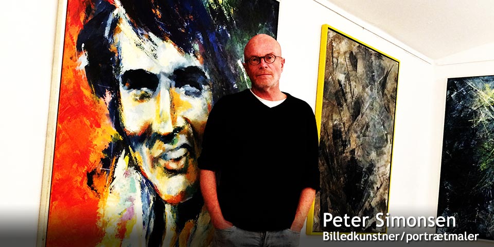 Portrætmaler Peter Simonsen. Autodidakt billedkunstner med speciale i portrætmaleriet (portraiture)