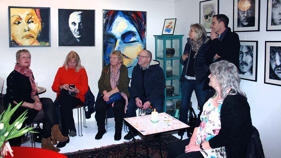 You'll also find paintings of Edith Piaf, Charles Aznavour and Beth Hart at the 'A Tribute To The Music' exhibition