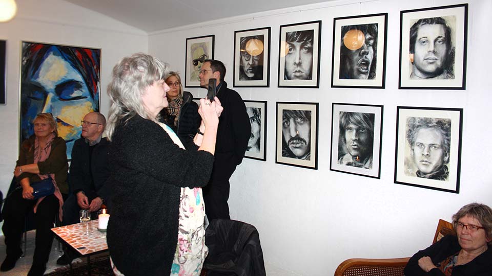 No exhibition without a portrait of the queen of jazz - Ms Ella Fitzgerald painted by Peter Simonsen